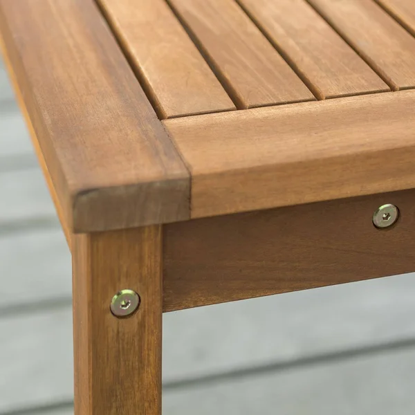 Manor Park Outdoor Raised Acacia Wood Bench - Brown