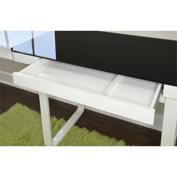 Powell Lynk Desk with Adjustable Height, White