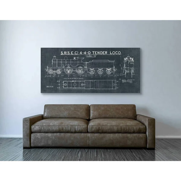 Epic Graffiti Train Blueprint II by Wild Apple Portfolio, Giclee Canvas Wall Art, 12x22x24x22 30x22x60x22