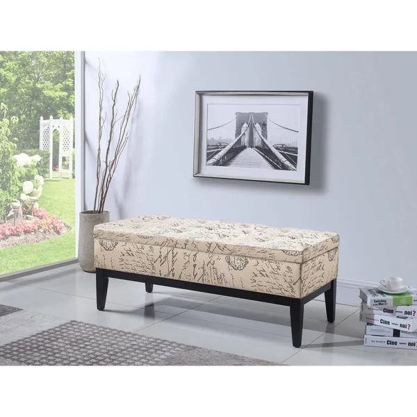 Ore International Old World Dual Lift Storage Bench