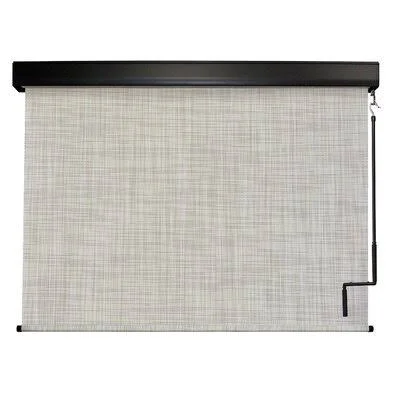 Heavy Duty Semi-Sheer Outdoor Solar Shade Keystone Fabrics Size: 96x22 W x 96x22 L, Color: Caribbean