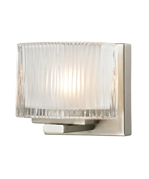 Elk Lighting 11630/1 Chiseled Glass 1 Light Vanity in Brushed Nickel
