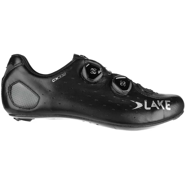 Lake CX332 Cycling Shoe - Men's Black/Silver, 44.0