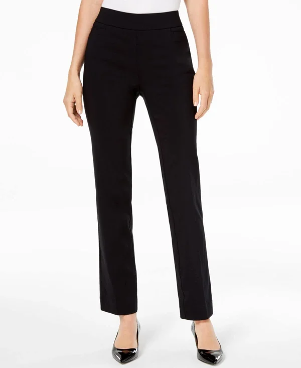 Jm Collection Pull-On Tummy Control Slim-Leg Pants - Created for Macy&s - Black M