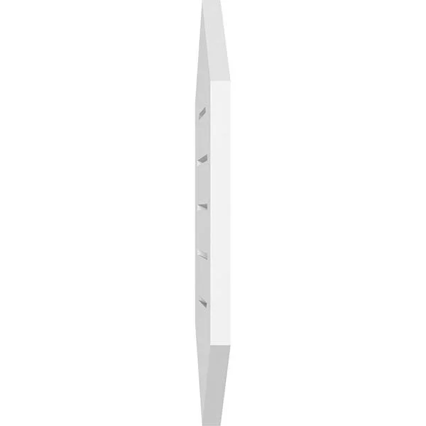 Ekena Millwork GVPVP34X3801SF-10 34x22W x 38x22H Vertical Peaked Surface Mount PVC Gable Vent 10/12 Pitch: Functional - w/ 3-1/2x