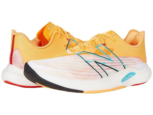 New Balance Men's FuelCell Rebel V2 White with Habanero - 16, D