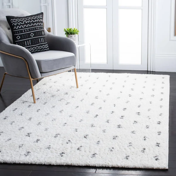 Safavieh Berber Shag Rug Collection BER166A - Beige, Grey - 8' x 10'