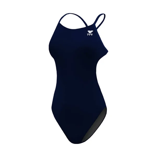 TYR Tfdus7a Women's Durafast Elite Cutoutfit Swimsuit - Navy - 32