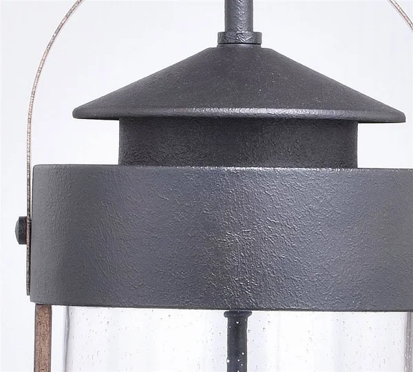 Vaxcel T0448 Cumberland Textured Dark Bronze and Burnished Oak Outdoor Pendant