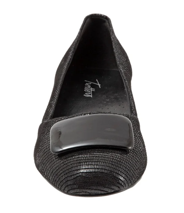Trotters Delse Pumps, Women's, Black Lizard, Size: 6.5