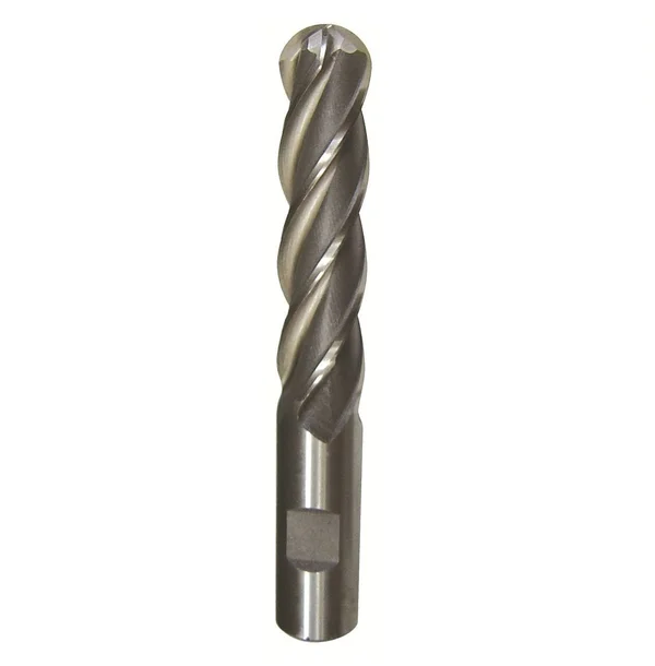 9/16x22 4 Flute Carbide Uncoated (Bright) 1-1/8x22 Flute Length 3-1/2x22 Overall Length 9/16x22 Shank Single End Ball End Mill