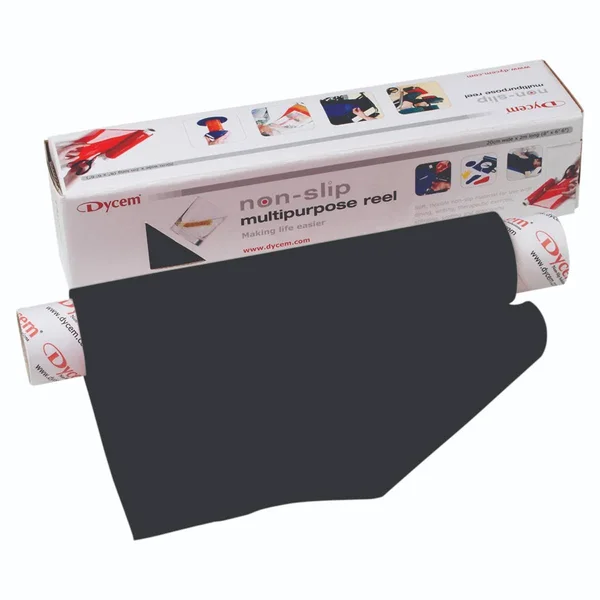 Dycem Non-Slip Material, Roll, 16x22x6-1/2 foot, Black