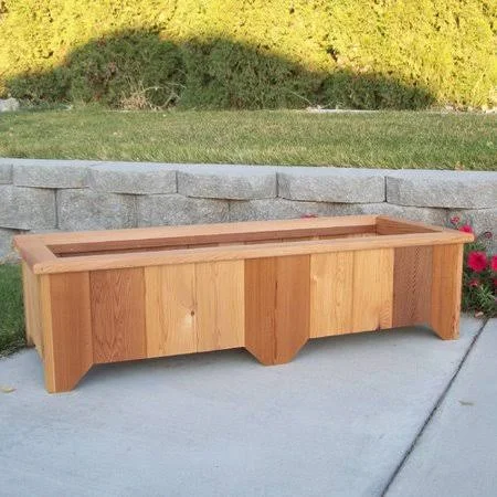 WoodCountry Cedar Planter Box Finish: Cedar Stain, Size: 13x22 H x 50x22 W x 20x22 D