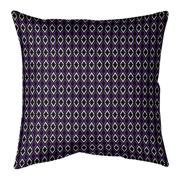 Porch & den Bloomfield Classic Arrow Diamonds Throw Pillow - 18 x 18 - Purple - Synthetic Fiber