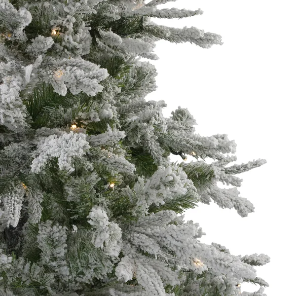 Northlight 7.5' Pre-Lit Medium Flocked Winfield Fir Artificial Christmas Tree - Warm White LED Lights