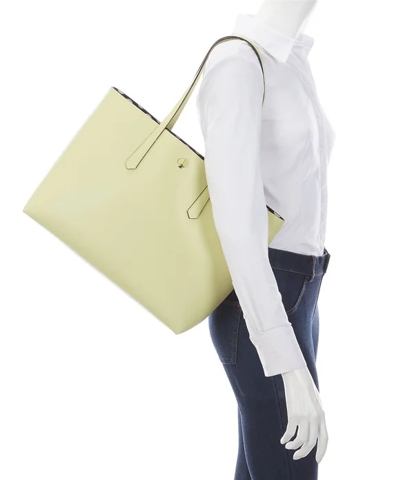 Kate Spade New York Molly Bikini Dot Pop Large Tote Lemon Sorbet