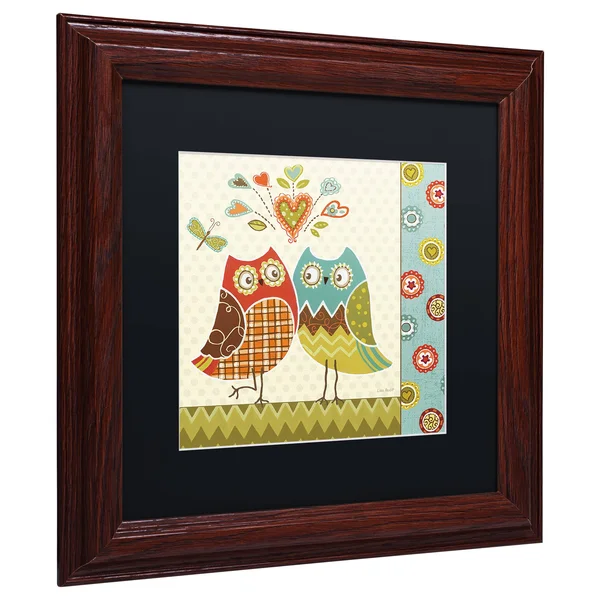 Trademark Fine Art Owl Wonderful II by Lisa Audit Framed Graphic Art - Size: 11x22 H x 11x22 W x 0.5x22 D