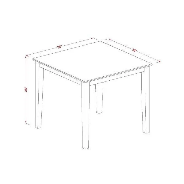 East West 3 Piece Counter Height Pub Table Set - Black