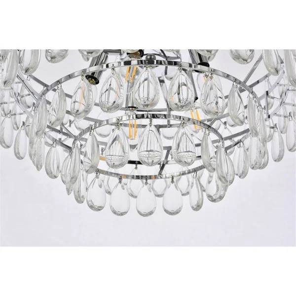 Elegant Lighting Mila 20 inch Pendant in Chrome 1102D20C