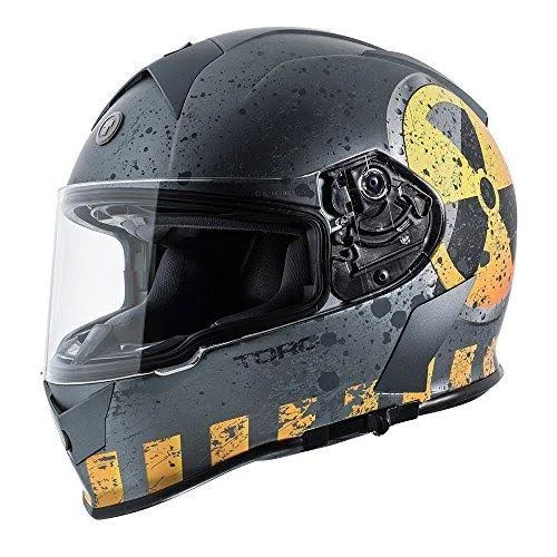 Torc Full Face T-14 Helmet Flag Flat Black X-Large
