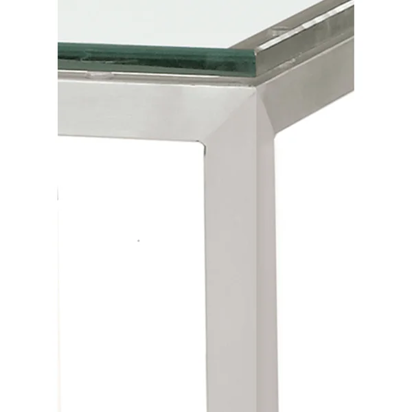 Room & Board - Modern Parsons 36W 36D 42h Bar Table w/ 1.5x22 Leg, Smoke Tempered Glass Top w/ Slate Base