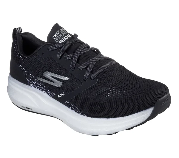Skechers Men's GOrun Ride 8 Hyper Running Shoe, Black/White