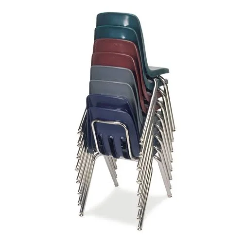 9000 Series Classroom Chairs, 16x22 Seat Height, Squash/Chrome, 4/Carton