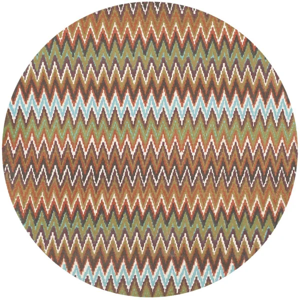 Safavieh Cedar Brook CDR145B 5& Round Teal - Red Rug