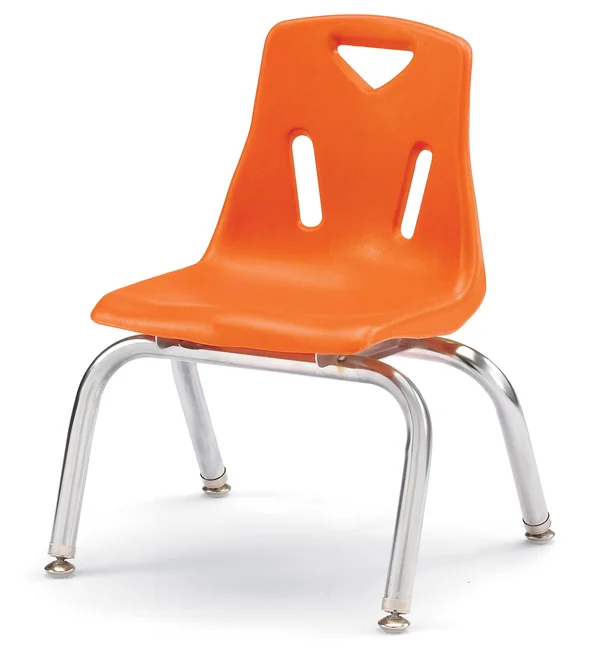 Berries Stacking Chair with Chrome-Plated Legs - 10x22 HT - Orange