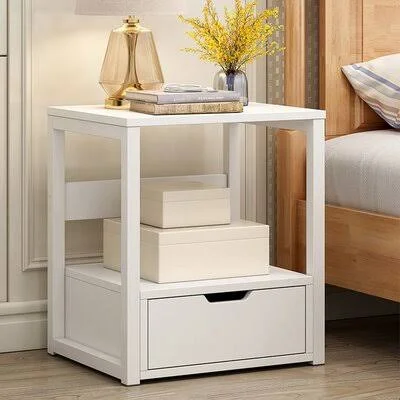 Derck 1 - Drawer Nightstand in White Latitude Run