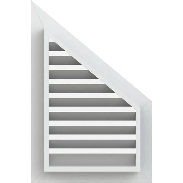 Ekena Millwork GVPPL36X3201FUN-07 36x22W x 32x22H Half Peaked Top Left (41x22W x 38 1/8x22H Frame Size) 7/12 Pitch: Functional
