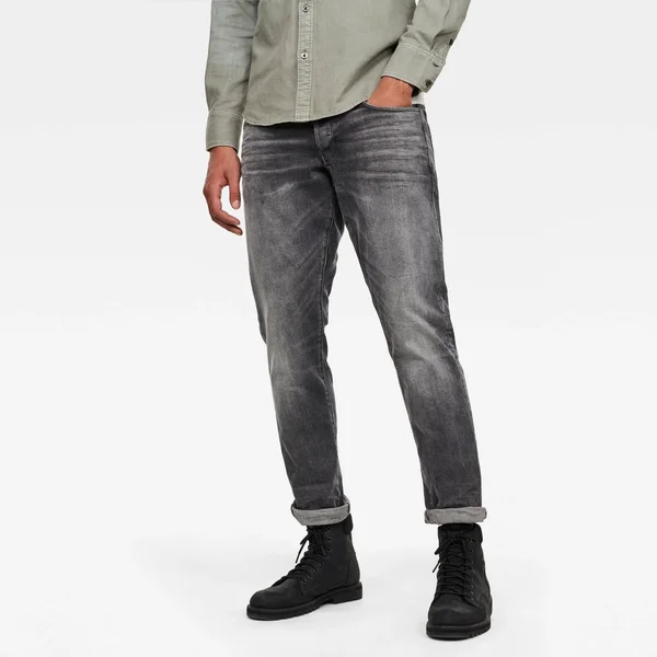 G Star Raw 3301 Straight Tapered Jeans Grey