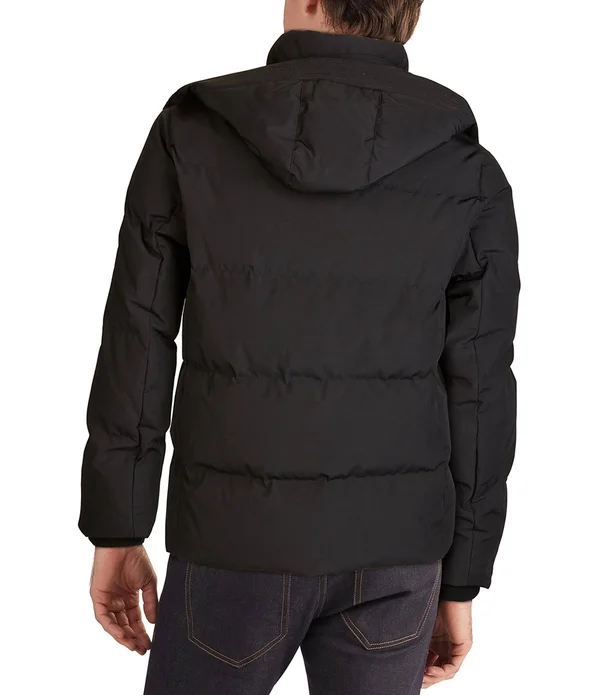 Cole Haan Hooded Down Zip Front Puffer Jacket - XL