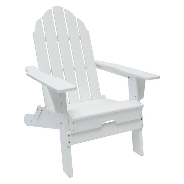 Luxeo Balboa White Folding Adirondack Patio Chair (2-Pack)