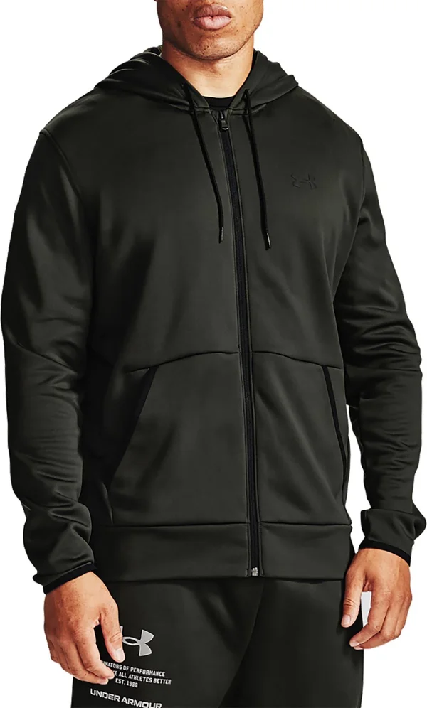 Under Armour Men's Armour Fleece Full Zip Hoodie - Green - XL