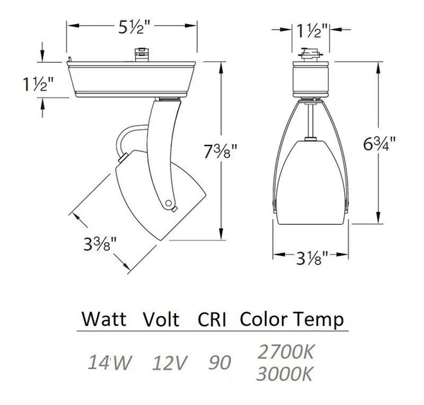 WAC Lighting - H-LED810S-927-BK Impulse LED Track Head