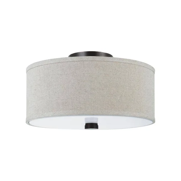 Sea Gull Lighting Dayna 2-Light Semi Flush Convertible Brushed Nickel