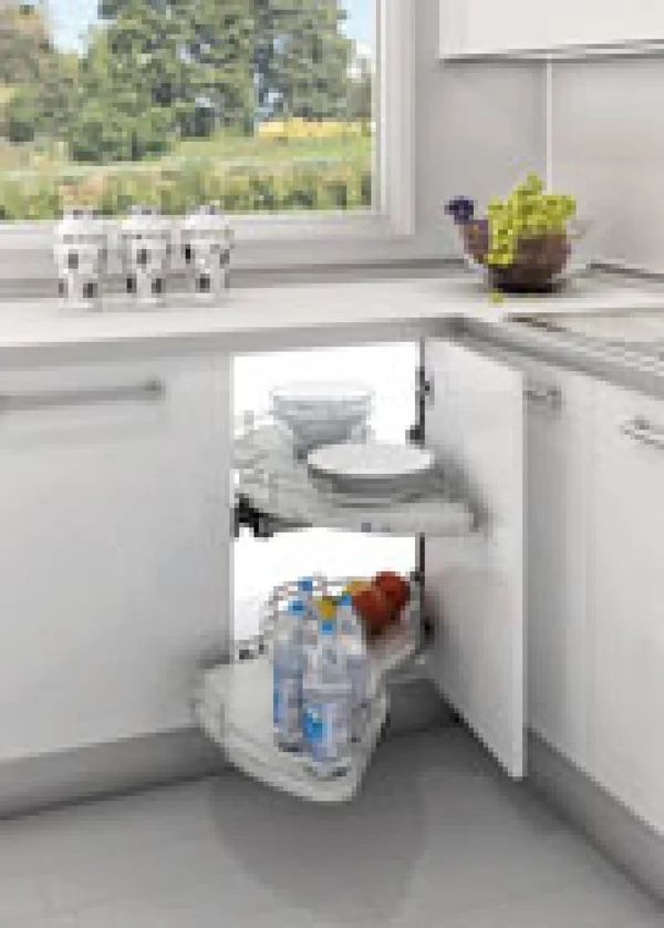 Rev-A-Shelf Left-Handed Two-Tier Organizer for A Blind Right, Gray