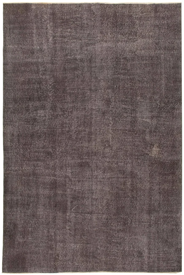 Hand-Knotted Color Transition Dark Grey Wool Rug 6&8x22 x 9&10x22