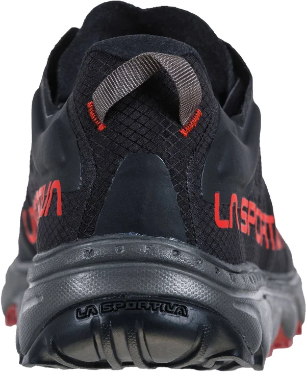 La Sportiva Men's Helios III Shoe - 41.5 - Black, Poppy