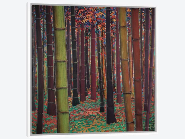 Framed Canvas Art (White Floating Frame) - Magical Forest by Don Li-Leger ( Floral & Botanical > Plants > Bamboo art