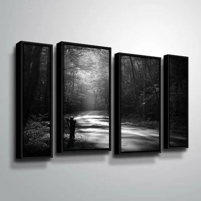 &Tremont Road Smoky Mtns& Graphic Art Print Multi-Piece Image on Canvas ArtWall Size: 36x22 H x 48x22 W x 2x22 D - Format: Framed