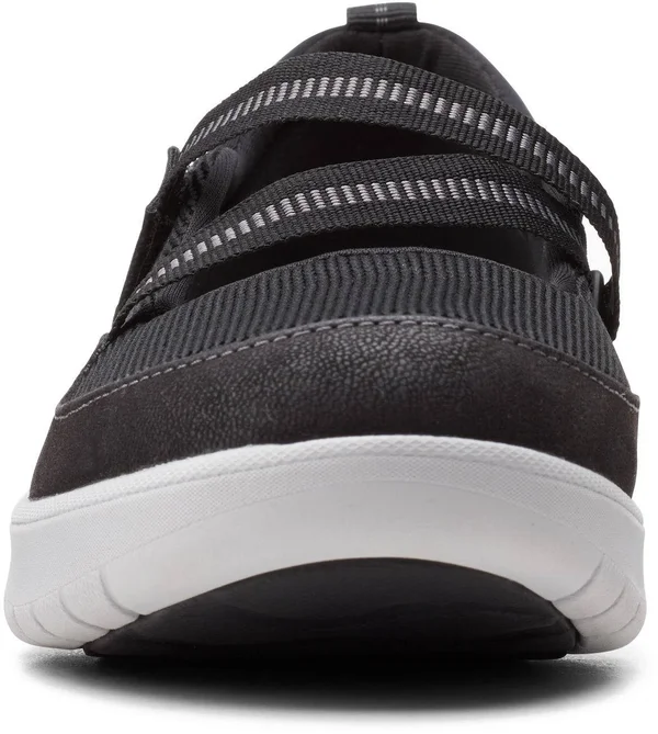 Clarks Adella Lily Women's Shoes Black Textile : 7.5 B