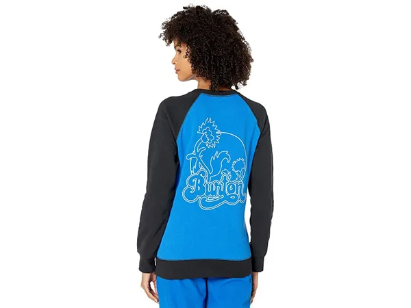Burton Women's Keeler Crew Fleece, Lapis Blue, True Black, XL