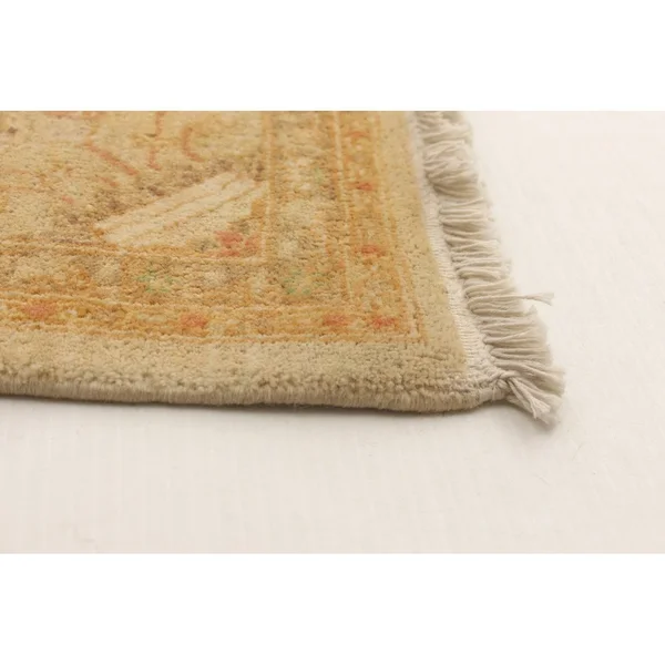 Hand-Knotted Pako Persian 18/20 Beige Wool Rug 4&2x22 x 6&5x22
