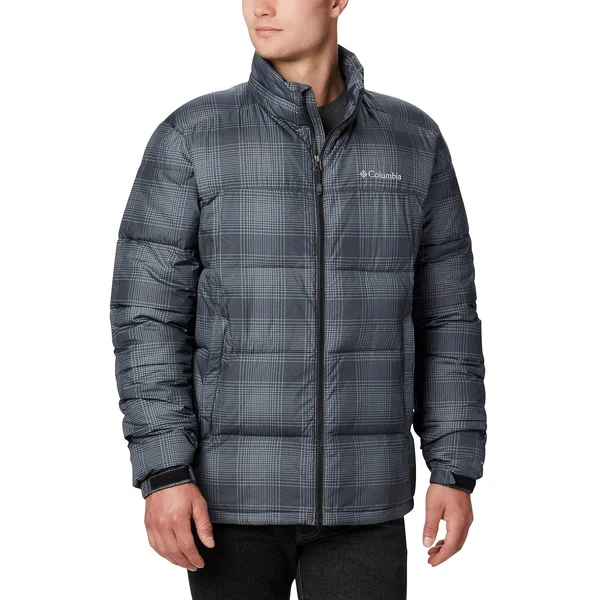Columbia Men's Pike Lake Jacket, Black Check Print, Small