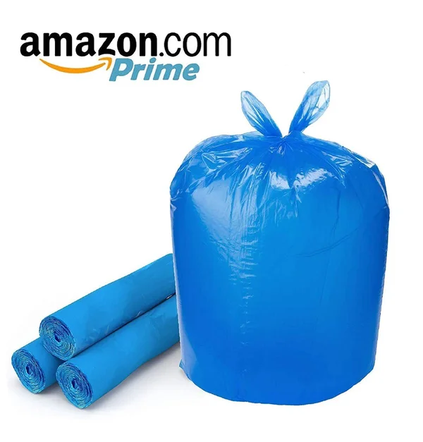 250 Pack Blue Poly Heavy Duty Trash Bags 30x22 x 48x22 75–100 lb