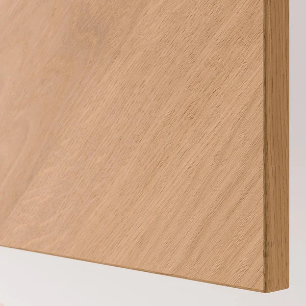 IKEA - BESTÅ Storage Combination with Doors - White/Hedeviken/謘arp Oak Veneer, 47 1/4x16 1/2x29 1/8 59417365