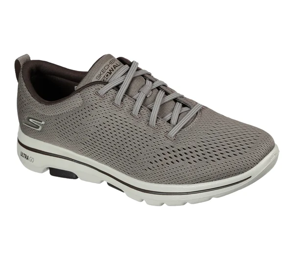 Skechers Men's GOwalk 5 - Warwick Walking Shoes - Khaki, 10.0