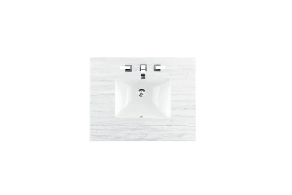James Martin 080-S30-AF-SNK 30 inch Single Arctic Fall Solid Surface Top with Sink, 3 cm